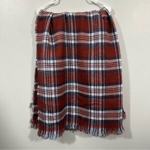 Reversible Plaid Throw Blanket 52”x52”